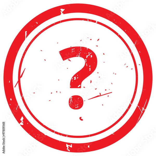 Obraz Red Question Mark rubber stamp