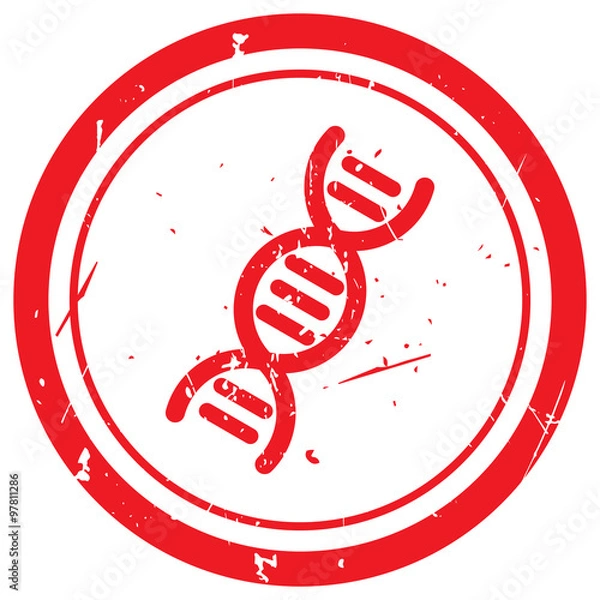 Fototapeta Red Dna rubber stamp