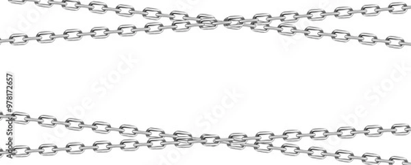Fototapeta chains backgrounds, shinny metal iron chains, Seamless chain pattern. Silver metallic chain texture