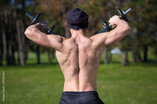 Obraz shoulder exercise end position 