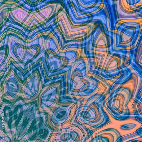 Obraz Abstract delicate blue background. Bright swirl art. Pattern.