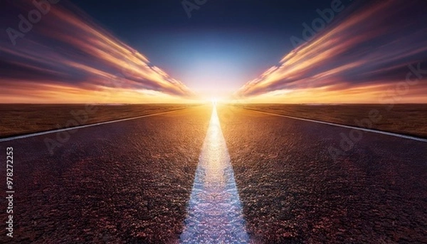 Fototapeta 希望の一本道