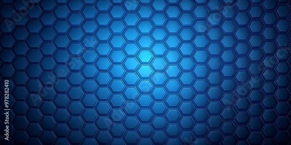 Obraz Hexagonal dark blue background texture with a