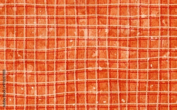 Obraz あみあみ背景素材　イラスト　水彩　オレンジ