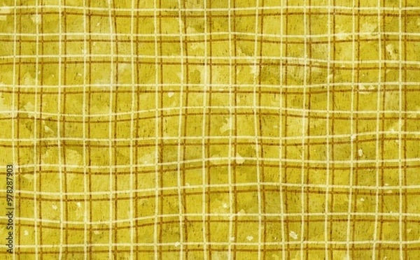 Obraz あみあみ背景素材　イラスト　水彩　黄色