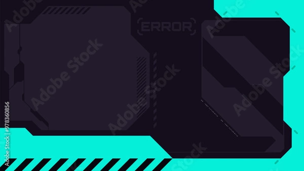 Fototapeta futuristic cyberpunk abstract hud interface frame on black color