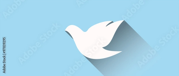 Fototapeta Peace day dove sign vector
