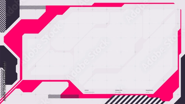 Obraz abstract futuristic background with cyberpunk style design