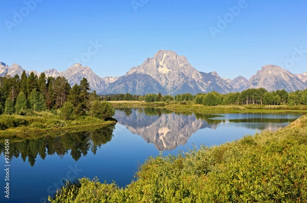 Fototapeta The Oxbow Bend Turnout Area in Grand Teton National Park