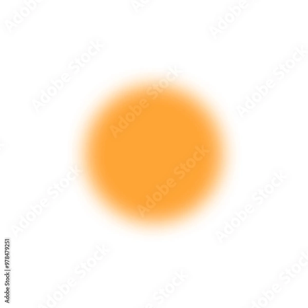 Obraz Blurred orange circle background with transparent background