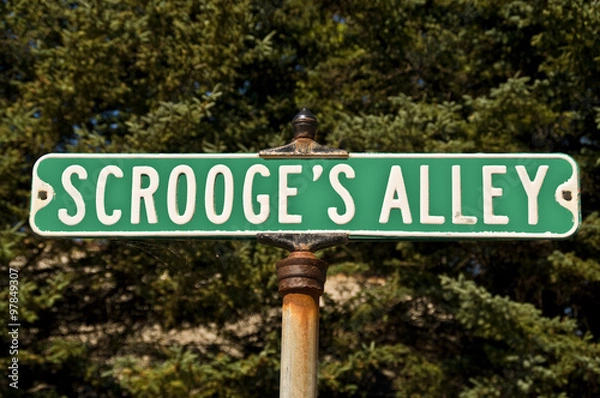 Obraz Scrooge's Alley Sign