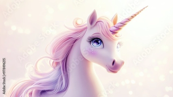 Fototapeta Magical Unicorn Portrait.
