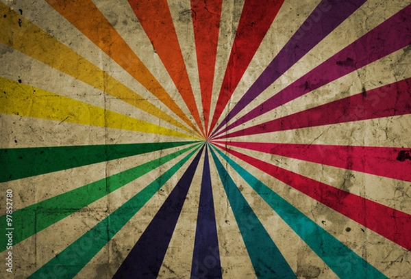 Obraz Multicolor Sunbeams grunge background 