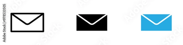 Obraz Envelope icon thin line illustration