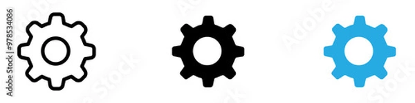 Fototapeta Gear icon thin line illustration