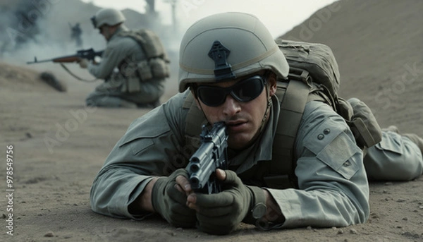 Obraz soldier with gun