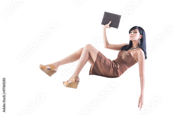 Obraz Woman with documents in hand.