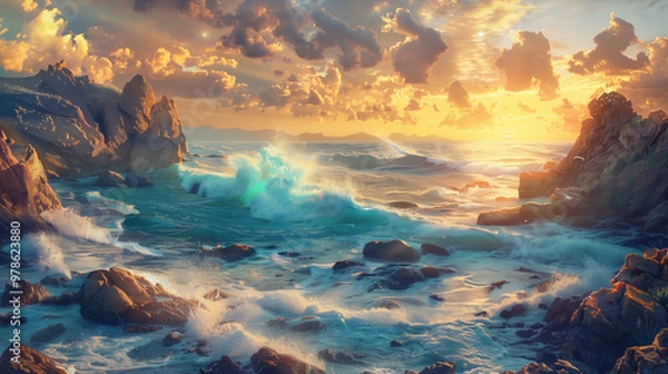 Obraz sunset over the sea