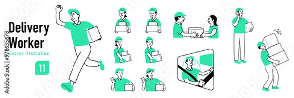 Fototapeta delivery worker