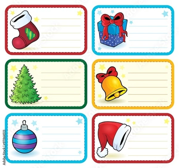 Obraz Christmas name tags collection 4