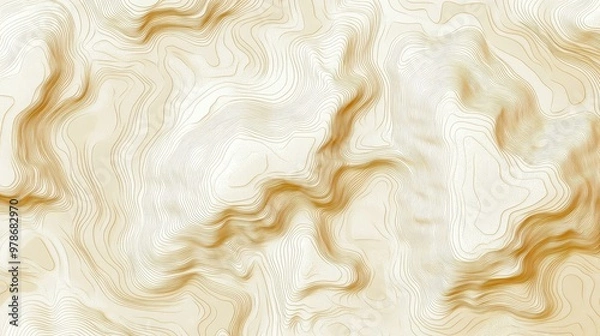 Fototapeta Topographic map patterns and topography line map. Outdoor vector background with editable strokes.