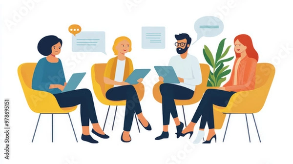 Obraz Understanding what customers want, summarizing meetings, and taking notes are important for businesses.  This includes gathering ideas from clients, stakeholders, and lectures.