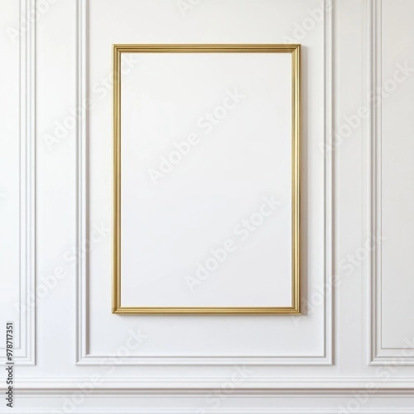 Obraz Gold Frame White Wall.