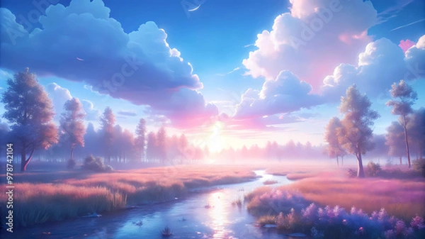 Fototapeta Fairytale forests, streams and meadows