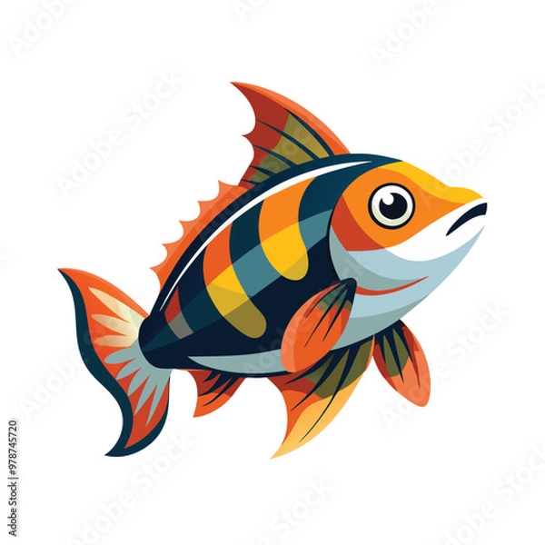 Fototapeta Clown fish vector illustration