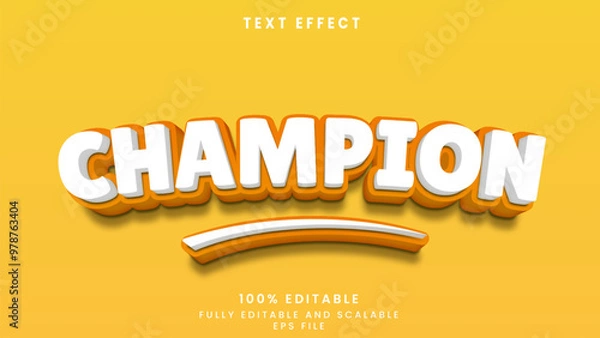Obraz Champion editable text effect	