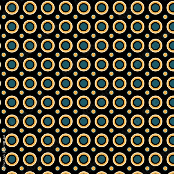 Obraz Retro round circular shapes pattern background