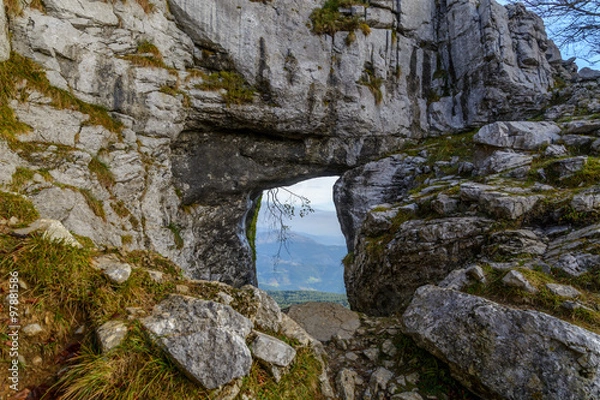 Obraz stone window in the mountains