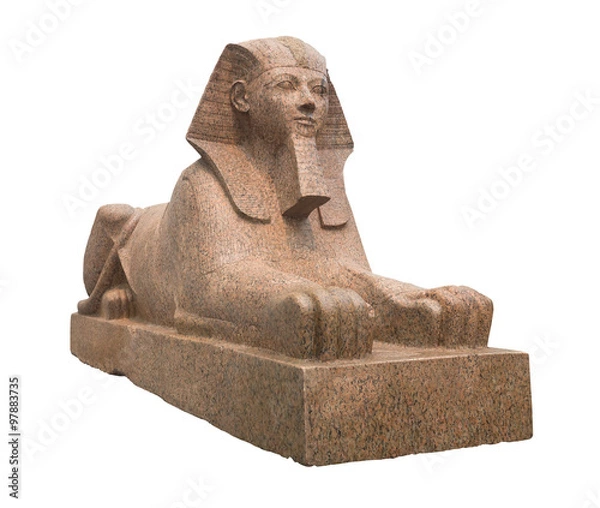 Fototapeta Sfinks starożytnego Egiptu na białym tle