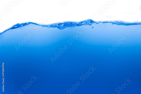 Fototapeta Clear water for clean drinking and splashing waves for nature.
