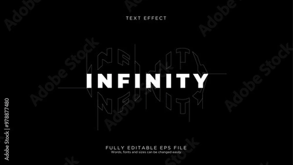 Fototapeta Cinematic Infinity Text Effect Font Style