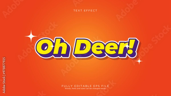 Fototapeta Oh Deer Text Effect Font Style