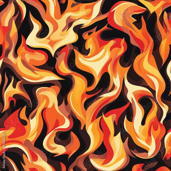 Fototapeta Blaze fire flame element illustration background material 
