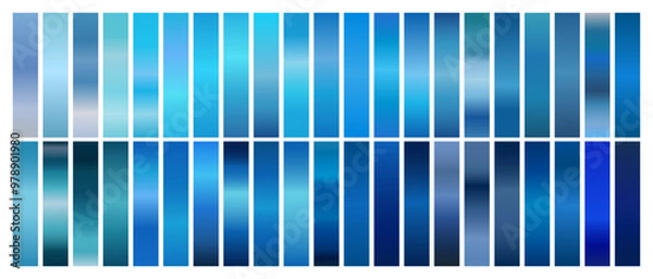 Fototapeta Blue Gradient Set for Light to Bright Colors