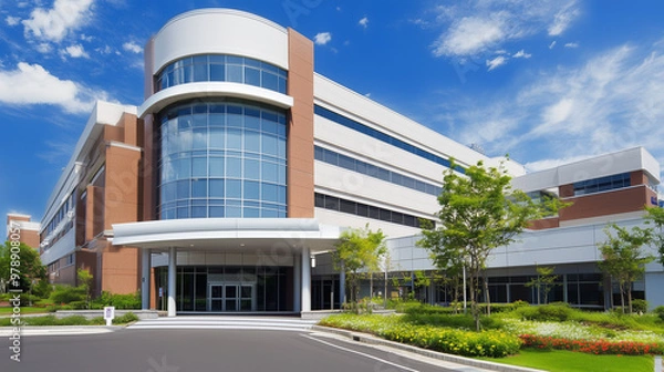 Fototapeta 病院建築物イメージ 建物 外観