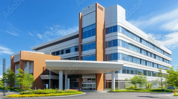 Fototapeta 病院建築物イメージ 建物 外観