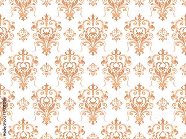 Fototapeta seamless damask pattern