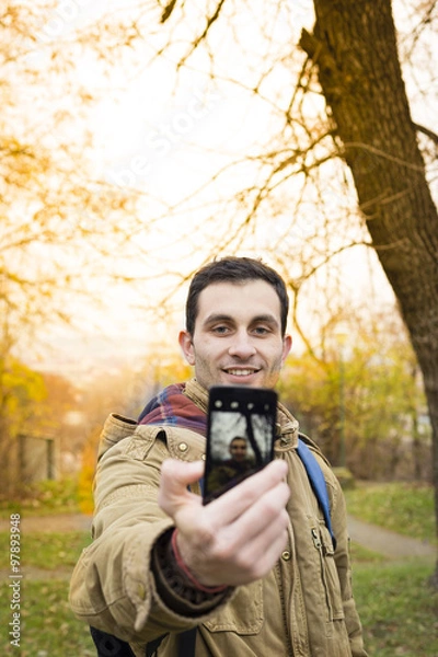Obraz Young Student selfie