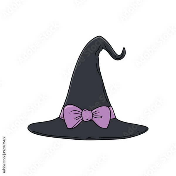 Fototapeta Halloween Witch Hat Vector Design,  Halloween Design Element.