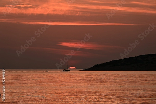 Obraz boat at sunset