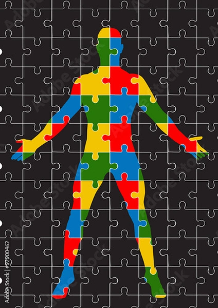 Obraz puzzle human body