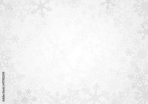 Obraz Snowflake Simple Vector Background White
