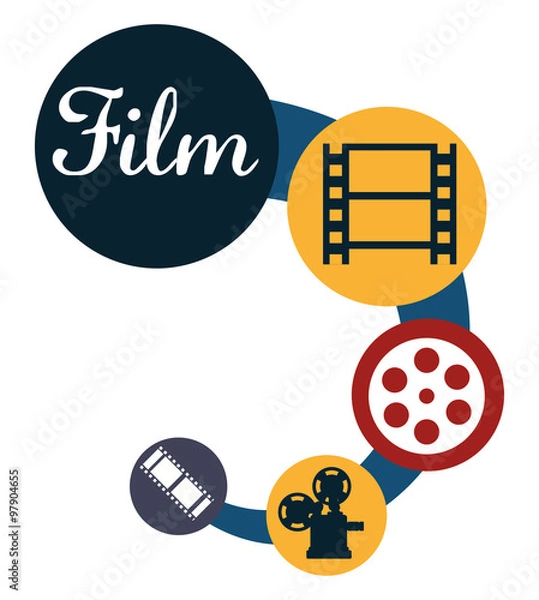 Obraz Cinema icons design 