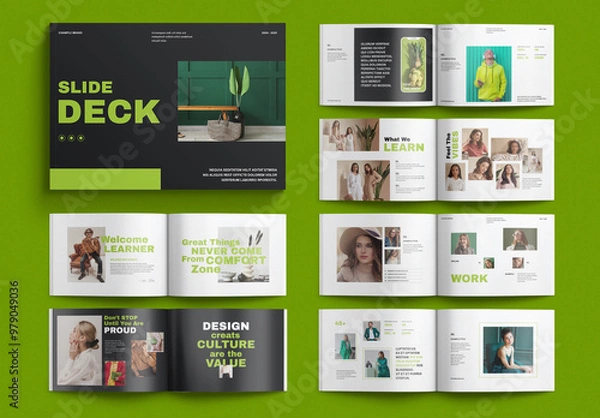 Fototapeta Slide Deck Template Design