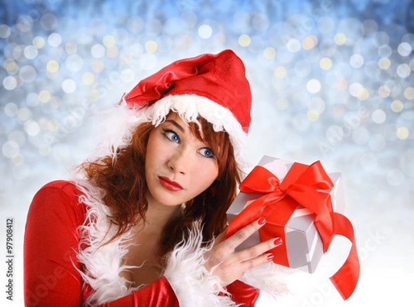 Obraz perfect christmas girl