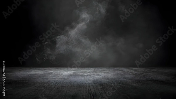 Fototapeta Abstract Smoke Texture on Dark Surface Background with Light
